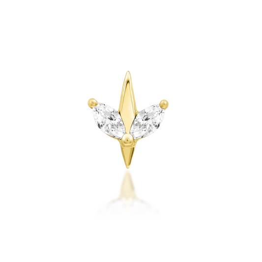 LUCIENNE WHITE CZ - THREADLESS END *PRE-ORDER* Junipurr Jewelry
