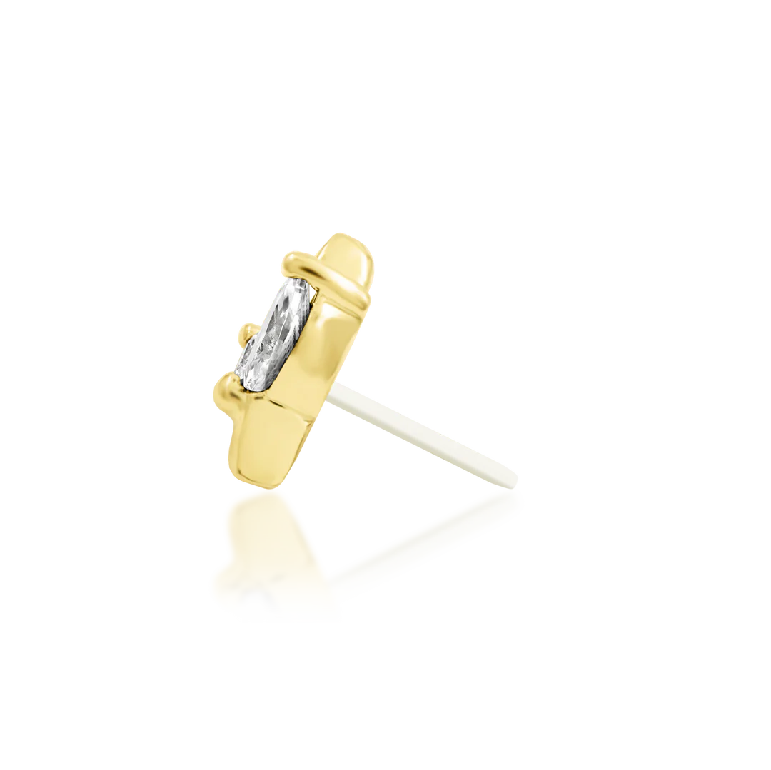 LUCIENNE WHITE CZ - THREADLESS END *PRE-ORDER* Junipurr Jewelry