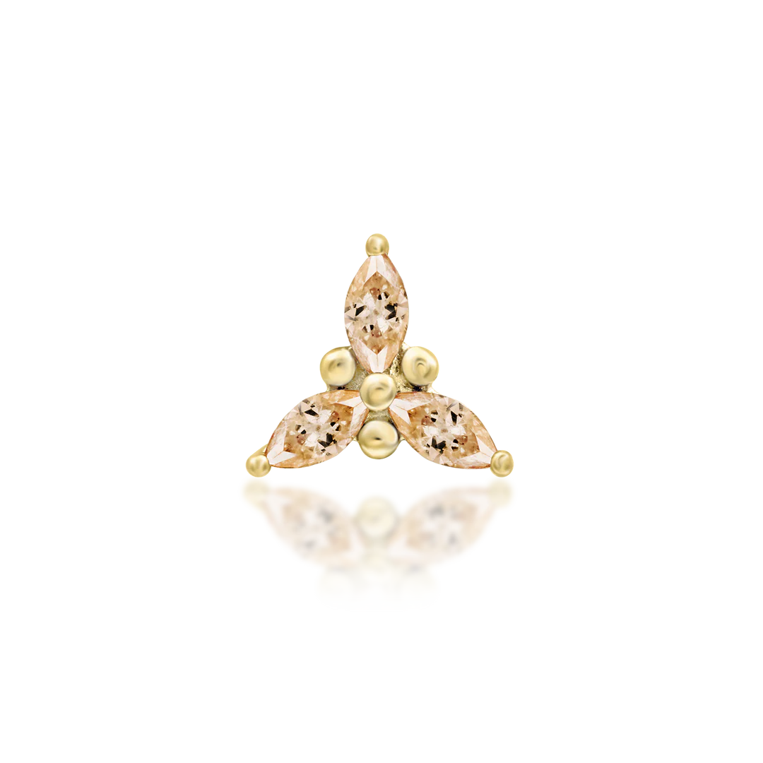 MABEL + CHAMPAGNE CZ - THREADLESS END *PRE-ORDER* Junipurr Jewelry
