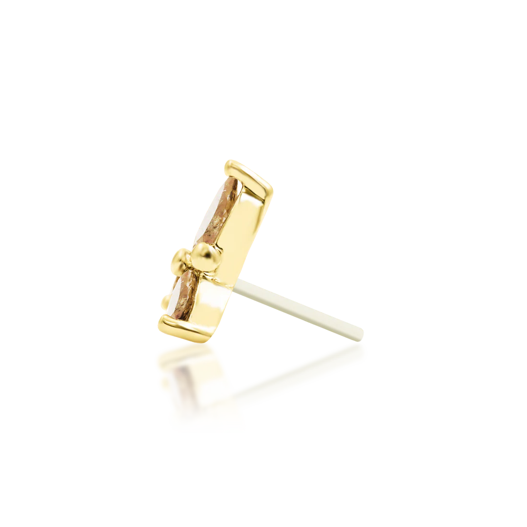 MABEL + CHAMPAGNE CZ - THREADLESS END *PRE-ORDER* Junipurr Jewelry