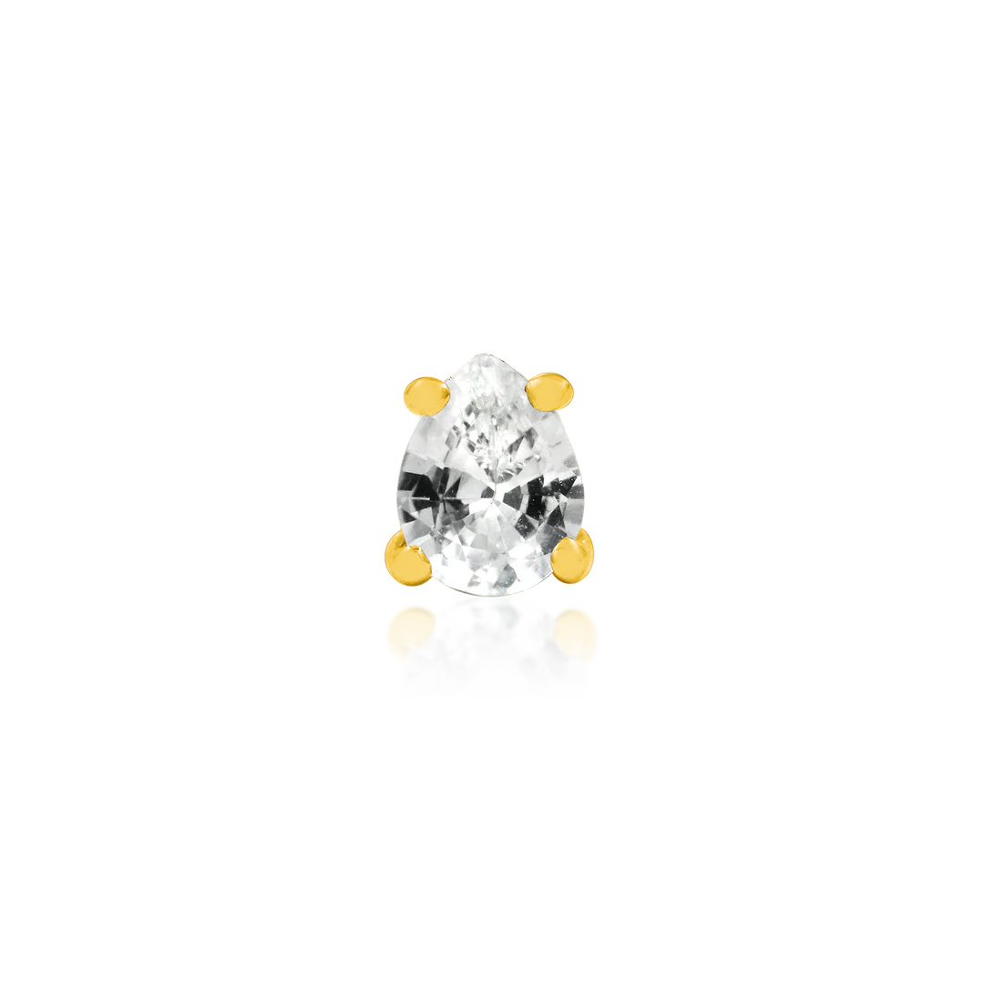PEAR-CUT CZ - THREADLESS END *PRE-ORDER* Junipurr Jewelry