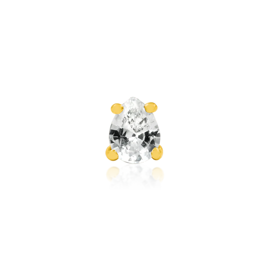 PEAR-CUT CZ - THREADLESS END *PRE-ORDER* Junipurr Jewelry