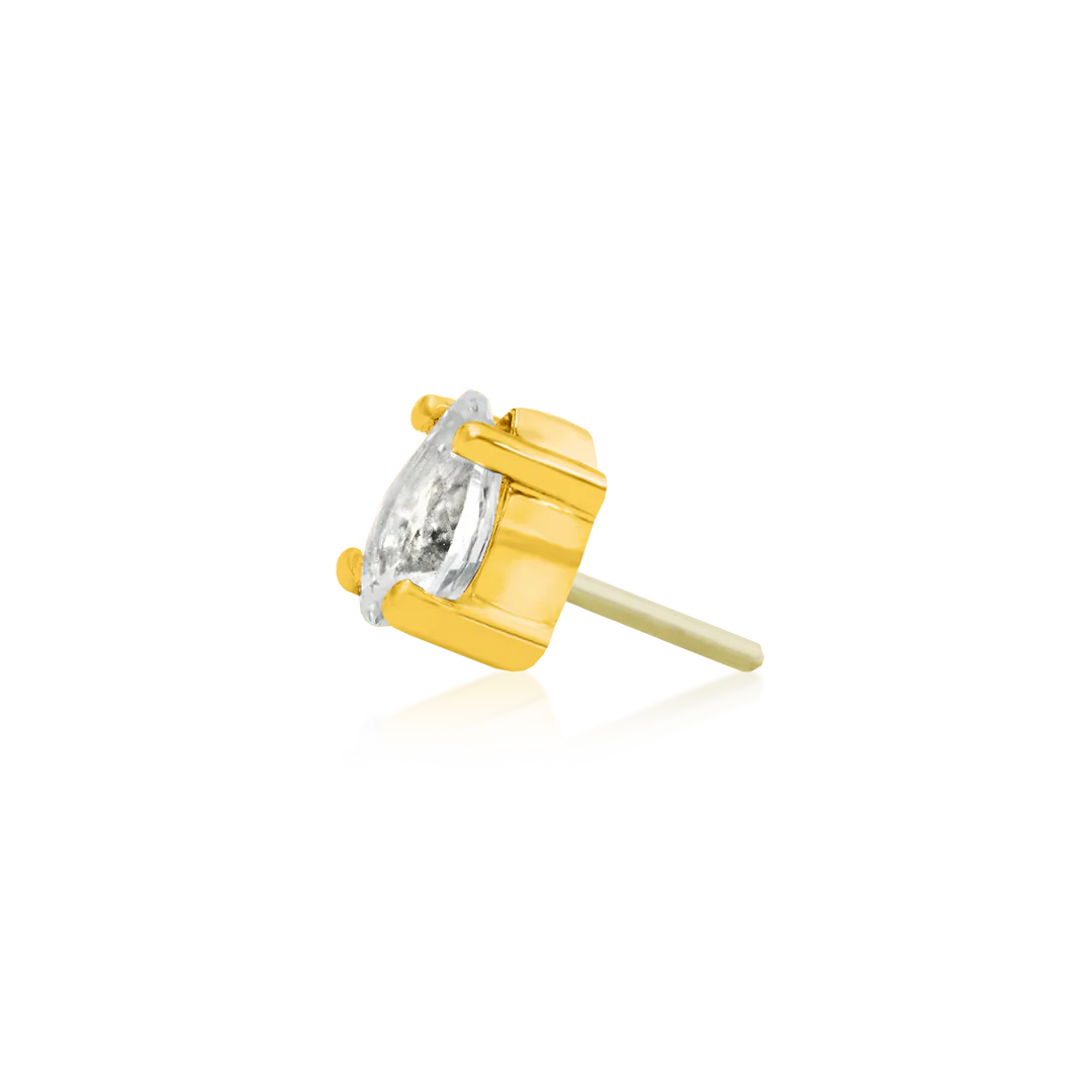 PEAR-CUT CZ - THREADLESS END *PRE-ORDER* Junipurr Jewelry