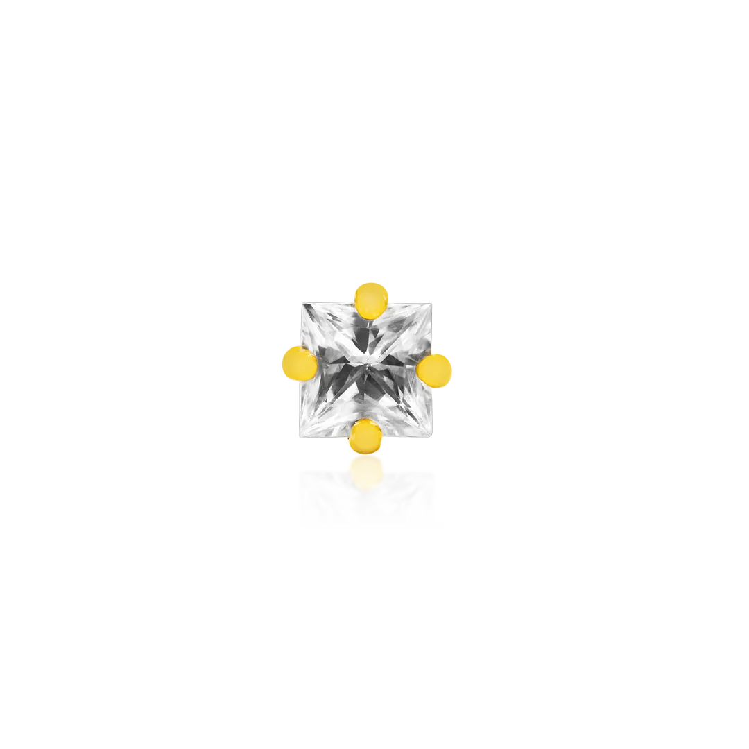 PRINCESS CUT CZ - THREADLESS END *PRE-ORDER* Junipurr Jewelry