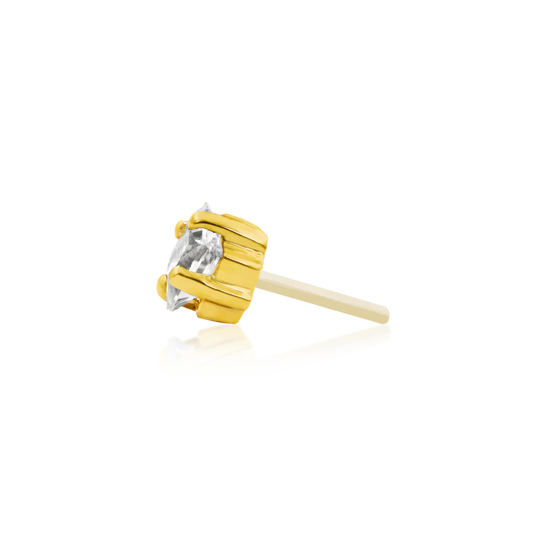 PRINCESS CUT CZ - THREADLESS END *PRE-ORDER* Junipurr Jewelry