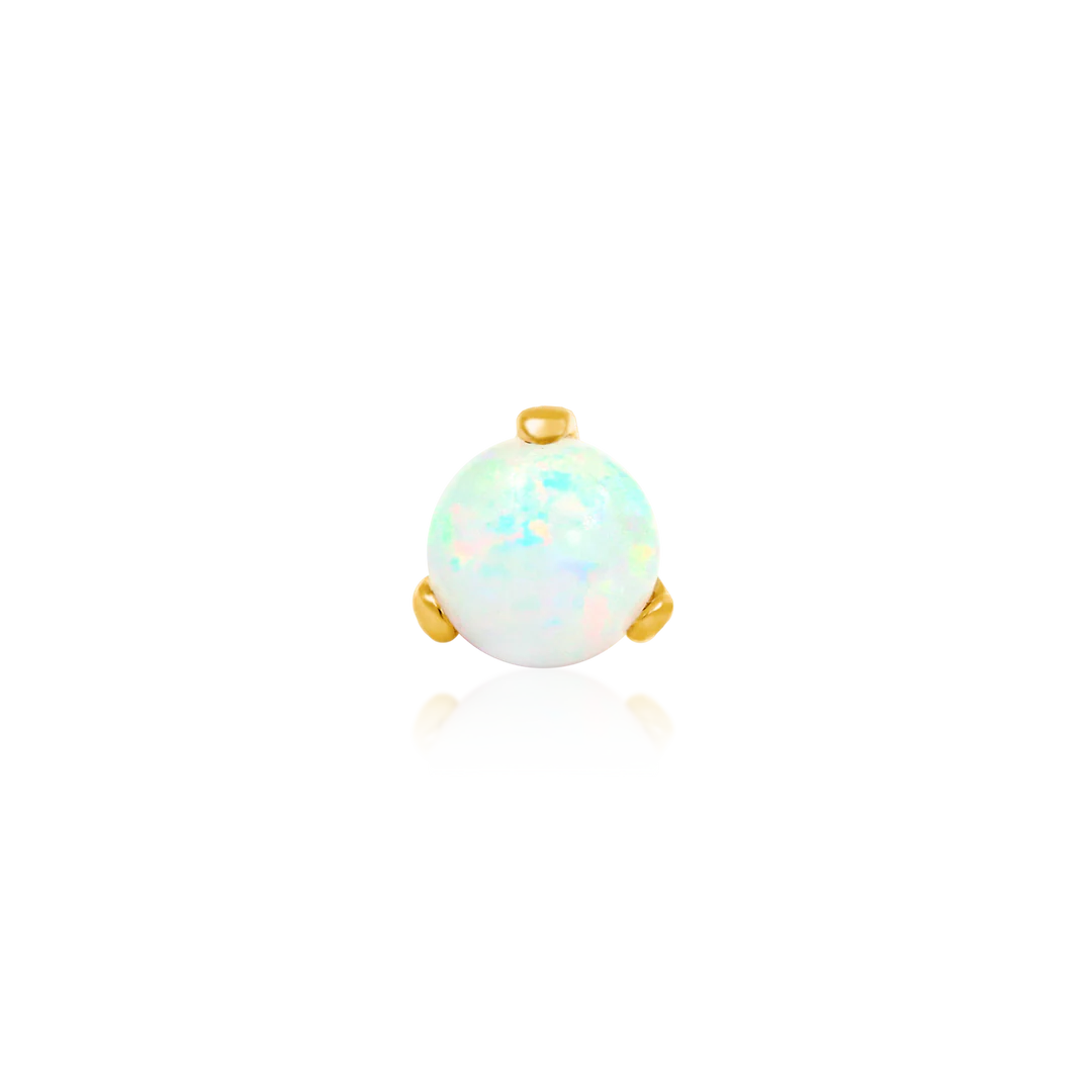 PRONG-SET BALL WITH OPAL - THREADLESS END *PRE-ORDER* Junipurr Jewelry
