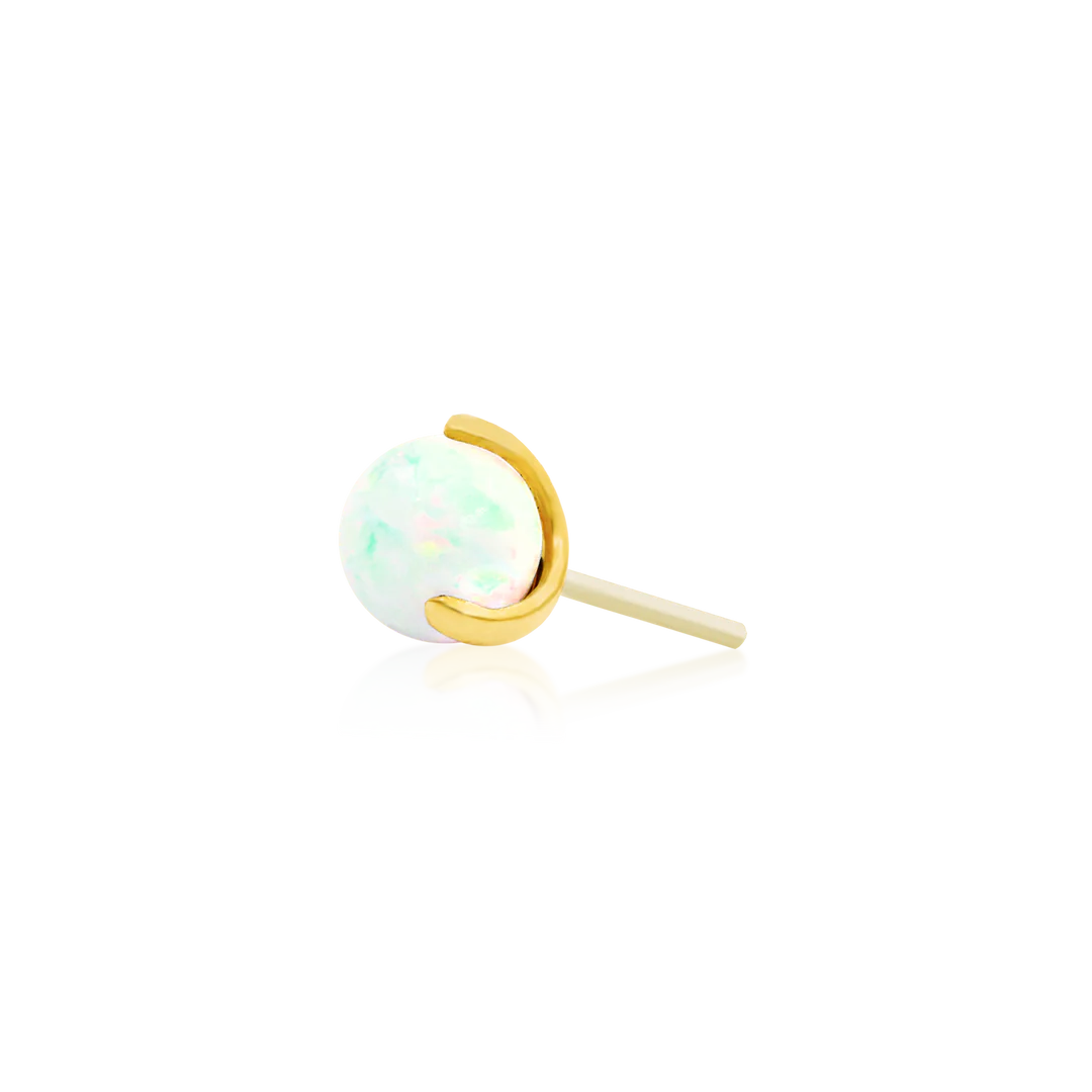 PRONG-SET BALL WITH OPAL - THREADLESS END *PRE-ORDER* Junipurr Jewelry