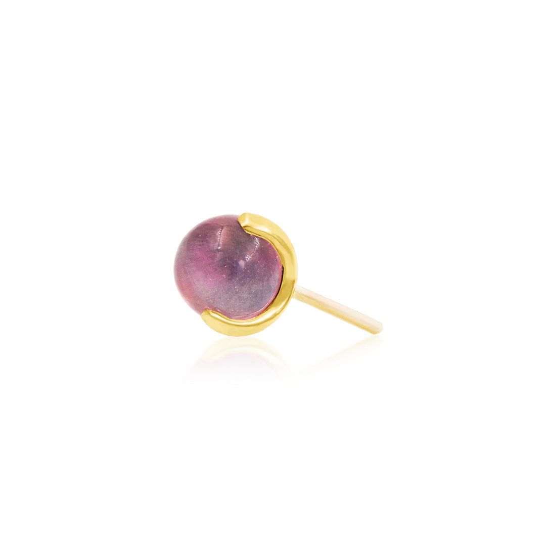PRONG-SET BALL WITH ROSE QUARTZ - THREADLESS END *PRE-ORDER* Junipurr Jewelry