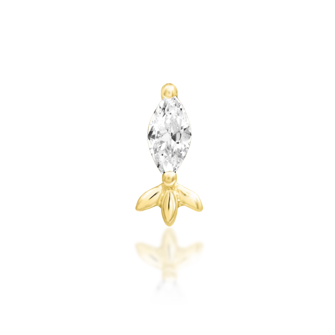 RANA WHITE CZ - THREADLESS END *PRE-ORDER* Junipurr Jewelry