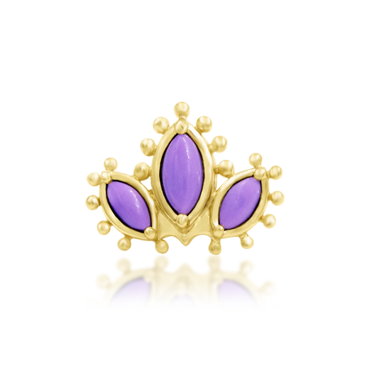 RUMI + PURPLE TURQUOISE - THREADLESS END *PRE-ORDER* Junipurr Jewelry