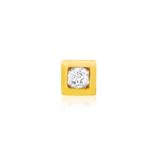 BEZEL SET CZ SQUARE - THREADLESS END *PRE-ORDER* Junipurr Jewelry