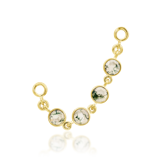 VANJA II + MOSS AGATE - CHAIN *PRE-ORDER* Junipurr Jewelry