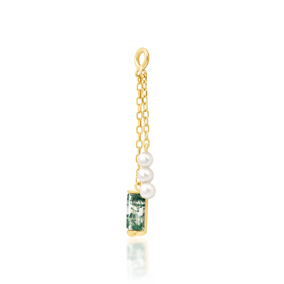 VEQQ II + MOSS AGATE + PEARL - CHARM *PRE-ORDER* Junipurr Jewelry