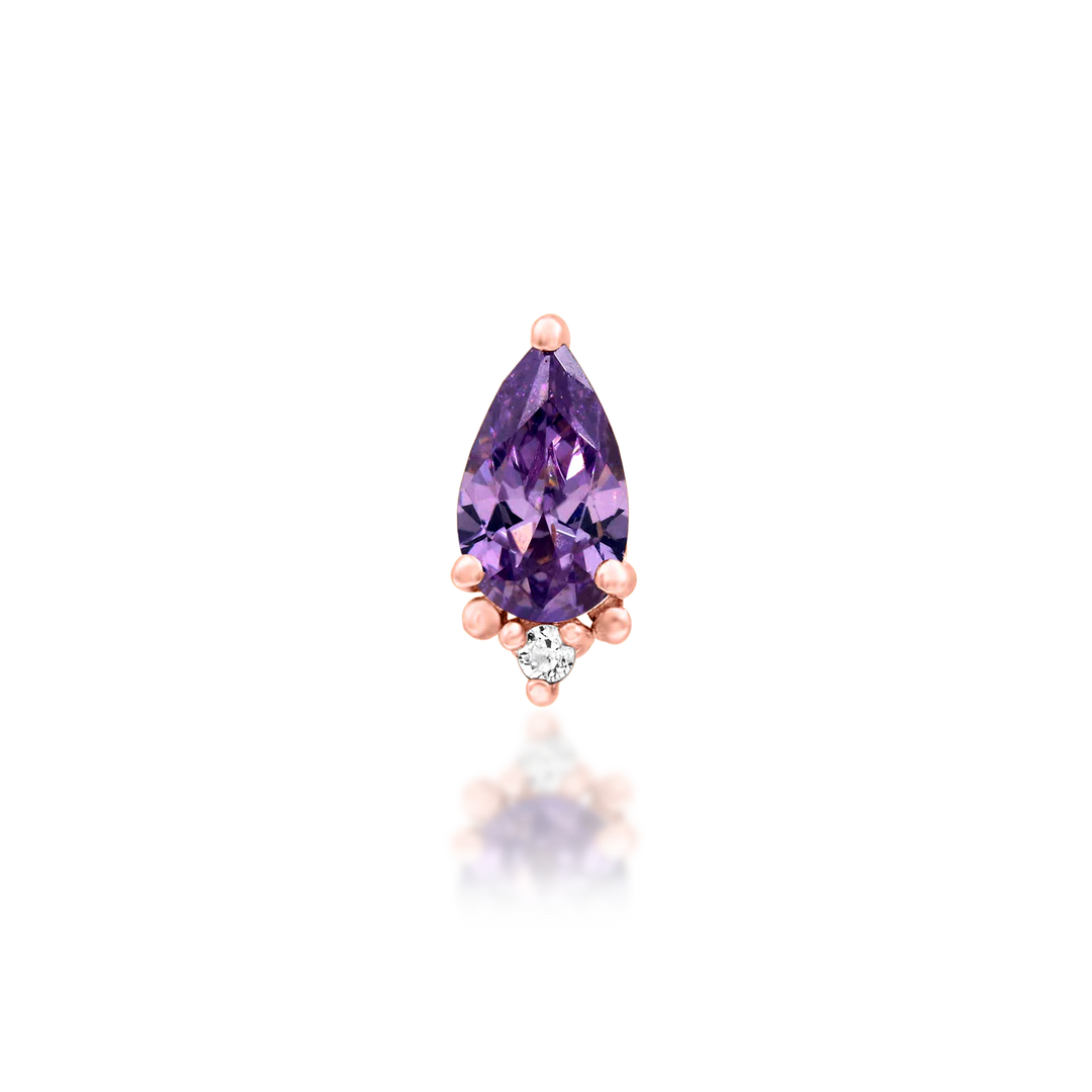 GRACIE AMETHYST - THREADLESS END *PRE-ORDER* Junipurr Jewelry