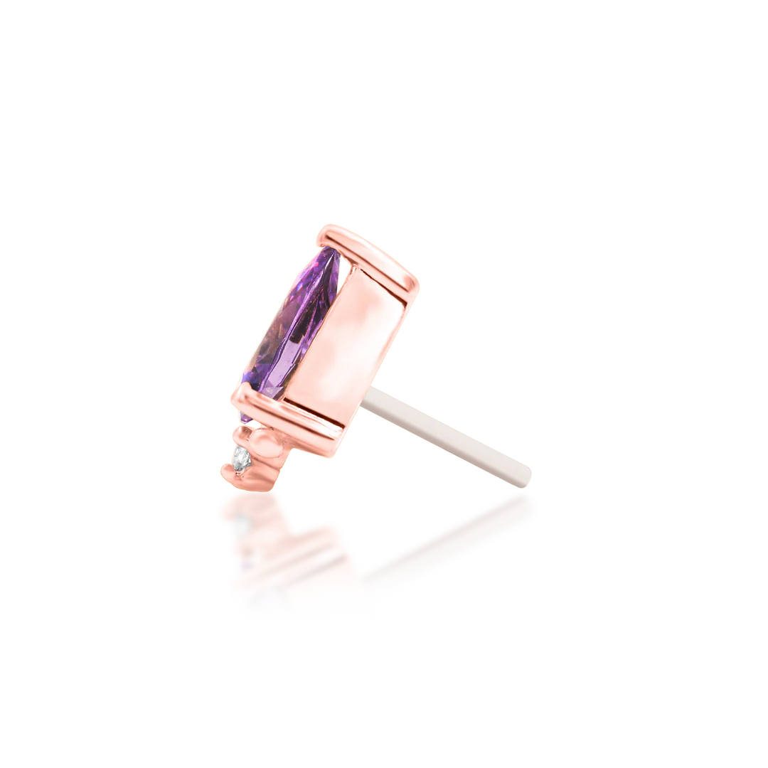 GRACIE AMETHYST - THREADLESS END *PRE-ORDER* Junipurr Jewelry