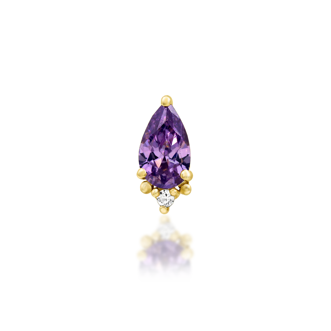 GRACIE AMETHYST - THREADLESS END *PRE-ORDER* Junipurr Jewelry
