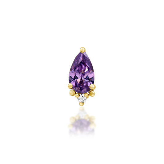 GRACIE AMETHYST - THREADLESS END *PRE-ORDER* Junipurr Jewelry