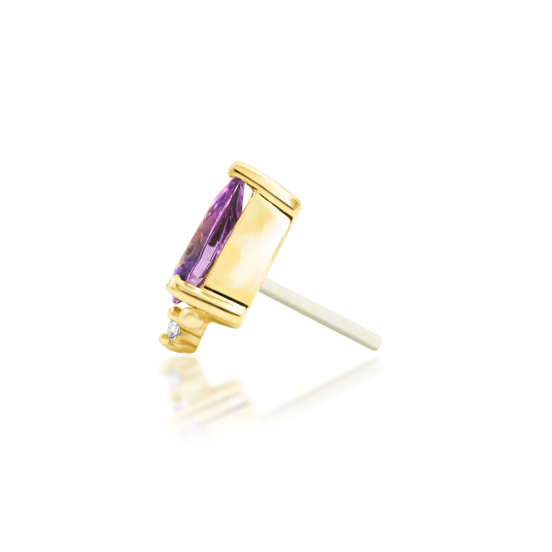 GRACIE AMETHYST - THREADLESS END *PRE-ORDER* Junipurr Jewelry