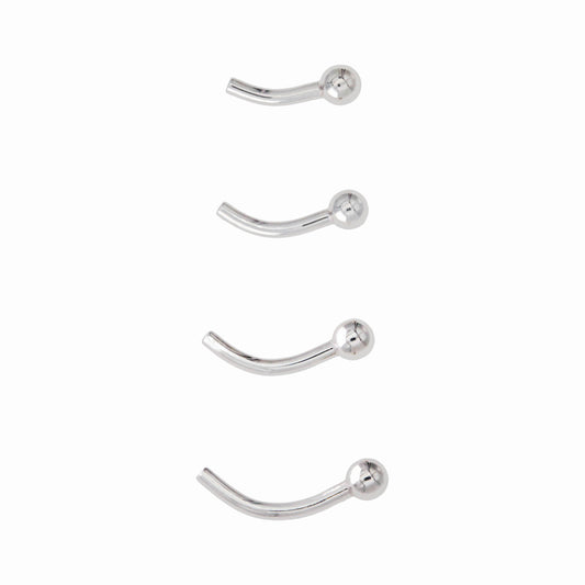 16G CURVE BARBELL - THREADLESS Divinity Metals